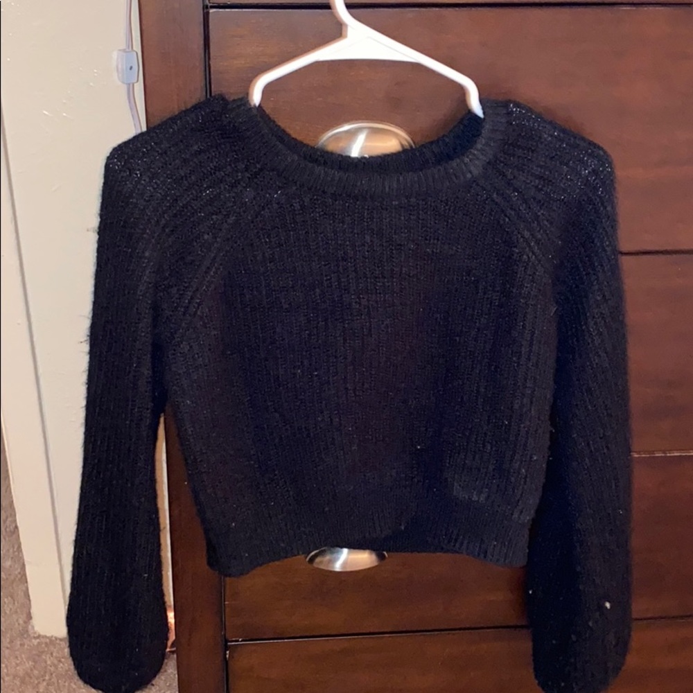 Black crop sweater